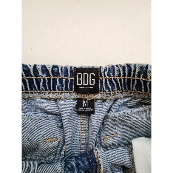 BDG Urban Outfitters Jeans Womens Medium Blue Jogger Patchwork Knee Elastic - Picture 12 of 16
